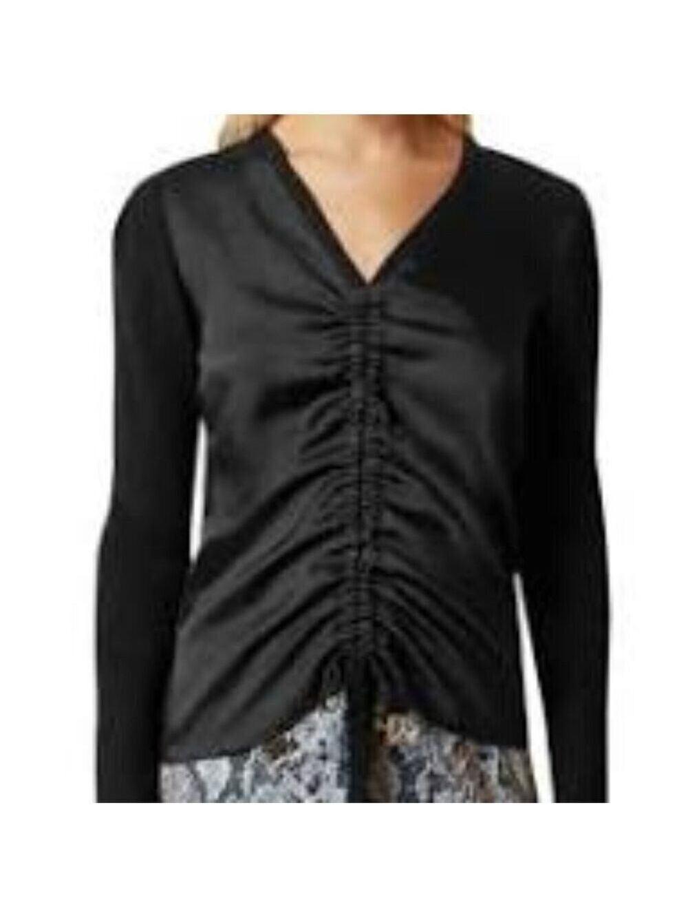 Ted Baker Black  Baniy  Ruched Detail Top Size 3 (US 8)